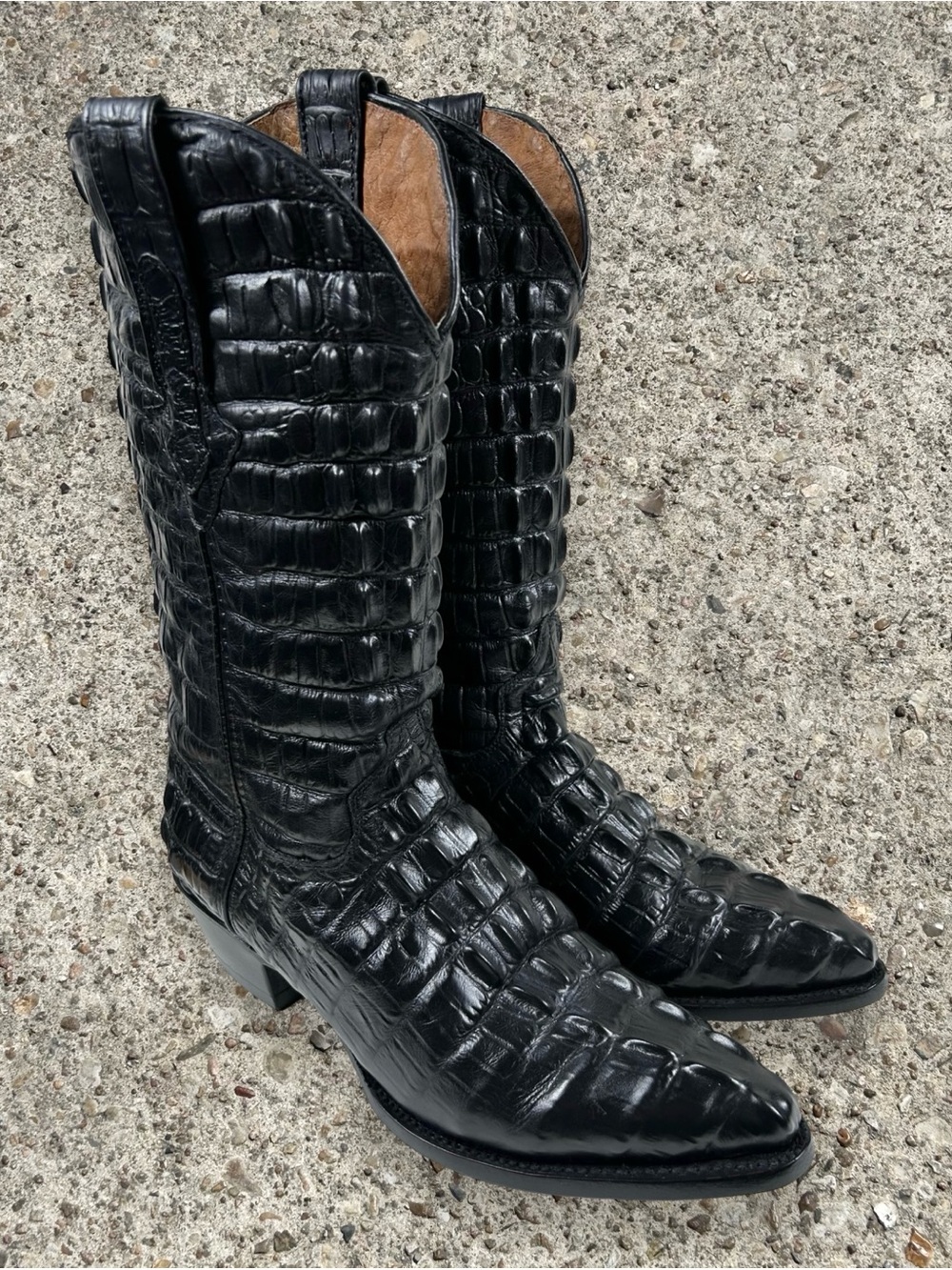 EL PRESIDENTE Y2K crocodile embossed western boots